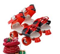Pattini a rotelle a quad, pattini a rotelle regolabili, con cinghie regolabili, design a doppia , non è necessario toglierle le scarpe, attività ricreative all'aperto con 4 N per adolescenti, K