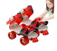 Pattini a rotelle a ruote, regolabili, per pattinaggio, a doppia fila, 4 ruote, non c'è bisogno di togliersi le scarpe, attività ricreative all'aperto per principianti, adolescenti e bambini