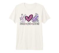 Pattini a rotelle Divertenti da Corsa, Pattinaggio in Linea Peace Love Maglietta Premium
