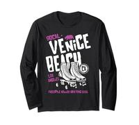 Pattini a rotelle in Stile retrò Venice Beach California Maglia a Manica