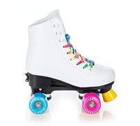 Pattini a rotelle Iris Bianco - Taglia Regolabile 35-38 (22,5cm-24cm) RAVEN