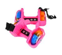 Pattini a Rotelle Luminosi, Scarpe da Skate Rosa | Ruote Luminose e Effetto Lampeggiante, PVC e Gomma, Clip-on, Pratica per Attività All'aperto e Ricreative