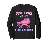 Pattini a rotelle Pattinaggio Pattini Inline Skate Solo Una Ragazza Maglia a Manica
