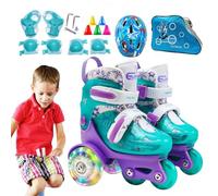 Pattini a rotelle per bambini - Pattini a rotelle regolabili con design a tre punti - Borsa portaoggetti inclusa, pattini a rotelle con copricapo per parco, parco giochi
