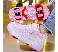 Pattini a rotelle per ragazze, pattini a quattro ruote, pattini a quattro ruote di piccole dimensioni, scarpe da pattinaggio a rotelle per ragazze, adatti per tutte le stagioni EUR34,EUR35,EUR36,EUR37
