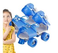 Pattini a rotelle regolabili - Quad Pattini regolabili per pattinaggio - Design a doppia fila, senza togliere le scarpe, tempo libero all'aperto con 4 n per adolescenti - pattini a rotelle regolabili