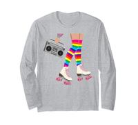 Pattini a rotelle retrò divertenti anni '80 Maglia a Manica