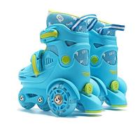 Pattini A Rotelle - Scocca In PP Ad Alta Resistenza, Pattini Quad Con Ruote Regolabili, Patini A Rotelle Efficienti Per Bambini | Scarpe Da Patinaggio Divertenti Ed Elastiche Per Bambini 2 Agli