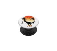 Pattini a rotelle vintage Trex anni '70 anni '80 dinosauri palme PopSockets PopGrip Adesivo