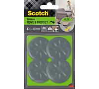 Pattini adesivi Scotch® Move & Protect flessibili grigio Ø 40 mm Grigio