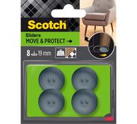 Pattini adesivi Scotch® Move & Protect grigio Ø 19 mm Grigio