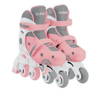 Pattini Bambini Regolabili 2 in 1 Rosa Taglia 30-33 Inline e Learning