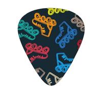 Pattini colorati e luminosi,12 pezzi di plettri per chitarra, 3 plettri di diverso spessore per chitarra acustica, basso, ukulele