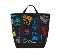 Pattini colorati e luminosi,Borsa porta pranzo grande capacità isolata per donne e uomini, lavoro, picnic, viaggi
