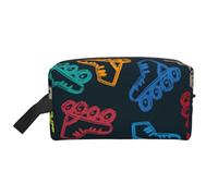 Pattini colorati e luminosi, organizer per cosmetici di grande capacità, borsa da viaggio per il trucco da donna