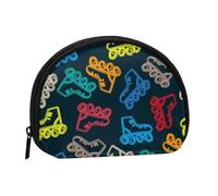Pattini colorati e luminosi, piccola borsa portaoggetti per assorbenti igienici per il trucco, portamonete per cosmetici da donna