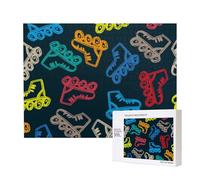 Pattini colorati e luminosi,Puzzle in legno da 500 pezzi, gioco di famiglia, puzzle per adulti e adolescenti, decorazioni per la casa