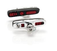 Pattini compl XLC Cartridge Road BS-R04 ABS set 4 pezzi, 55 mm arg/nero/rosso