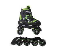 Pattini a rotelle trasformabili in pattini in linea 2in1 REVERSE verde lime misura S