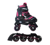 Pattini a rotelle trasformabili in pattini in linea 2in1 REVERSE fucsia misura M