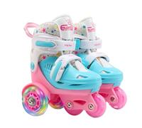 Pattini da bambina - Pattini a rotelle regolabili per ragazze di dimensioni opzionali - Pattini a rotelle comodi per ragazze Shine Fun Pattini a rotelle Regalo per bambini, ragazze e principianti