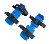 Pattini da ghiaccio per bambini, pattini da ghiaccio regolabili da 6, 7-8, 5 pollici, doppia guida con chiusura a strappo per scarpe da allenamento invernali per bambini principianti blu