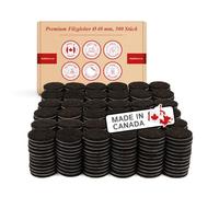 Pattini Feltrini Pellicole Protettivi Tappetini di feltro, marrone, circa Ø 3,8 cm, ultra-durevole - 500 pezzi (4 pezzi per foglio), protezione del pavimento per gambe, tavoli e sedie di mobili - Made in Canada