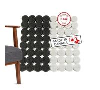 Pattini Feltrini Pellicole Protettivi Tappetini tagli di feltro ultra-durevole, adesivo, 144 pezzi, marrone/marrone chiaro; protezione pavimento per gambe, tavoli e sedie di mobili - Made in Canada