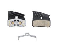 Pattini freno Shimano N04C-MF in metallo con aletta e molla (la coppia) ( Nero )