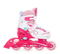 Pattini in linea per bambini Raven Lia o Loret regolabili con ruota luminosa a LED (Raven Lia Pink, 30-33 (18-20,5 cm))