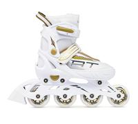 RAVEN Profession Pattini in linea Inline Skates per bambini e adulti OPZIONALE 2in1 con Pattini da ghiaccio regolabili (White/Gold senza pattini, 38-42 (25cm-27,5cm))