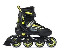 Pattini in linea profession RAVEN dimensione regolabile uomo donna bambino nero/lime, 35-39(23cm-25,5cm)
