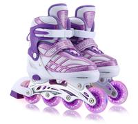 PATTINI IN LINEA REGOLABILI PER BAMBINI 4 MISURE CON RUOTE M VIOLA