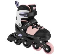 Pattini in linea regolabili per bambini e bambine - Pattini in linea regolabili - 4 ruote in PU - Cuscinetti a sfera ABEC7 - SPOKEY Trixie (rosa, 31 - 34)