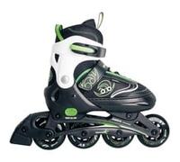 Pattini in linea regolabili per bambini Mis. 33-36 verde/Nero