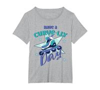 Pattini in Linea Rollerblades Blade Have A Curvelly Day Maglietta, Donna Plus-Size, Grigio Melange, 2X