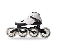 Pattini In Linea Veloci, Pattini A Rotelle Professionali In Carbonio Per Esterni Unisex, Con Ruote Da 110 Mm, Pattini A Rotelle Per Uomo, Donna E Adulto, Per Parco Strada Via Slalom(46,4-Wheel White)