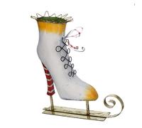 Pattini metallo giallo e bianco cm 27,3x10,8xh33