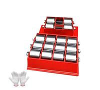 Pattini per Macchine rotanti a 180°, Carrello per carichi Pesanti da 70.000 libbre, Adatto per Attrezzature, Utensili e Oggetti di Grandi Dimensioni(Steel Wheel,24Ton*800Lbs)