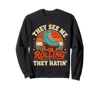 Pattino a rotelle They See Me Rolling Retro Skater Hatin Ragazze Felpa