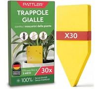 Pattler Trappola Moscerini per Piante da Interno - 30 Pezzi. Trappole Cromotropiche Gialle Adesive a Doppio Lato, Anti Moscerini Piante per Terriccio. Soluzione Efficace e Senza Prodotti Chimici