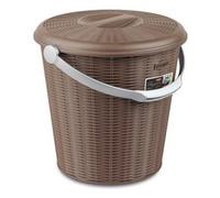 Stefanplast PATTUMIERA con Coperchio Elegance Colore Tortora 10 LT