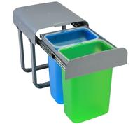 PATTUMIERA estraibile 2 secchi colorati da 8 Lt modello aladin 2 larhezz 287 mm