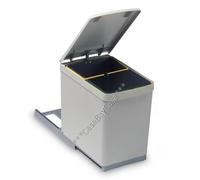 PATTUMIERA 2 secchi da 7.5 Lt GRIGIO CHIARO ì