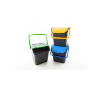 Pattumiera 28 l Ecologic Sovrapponibile Kit 3 Pezzi