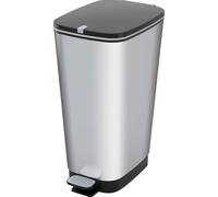 Pattumiera a pedale Chic Bin Steel L 42 l argento Argento