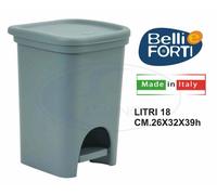 PATTUMIERA A PEDALE COLORS LINE LT.18 GRIGIO