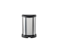 CURVER Pattumiera metallizzata 5 l nero/argento metallizzato