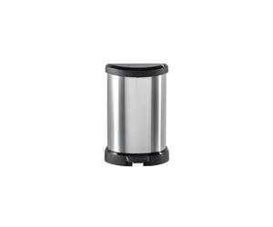 Pattumiera a pedale Keter Deco Bin D-Shape 5 l argento Argento