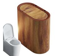 Pattumiera - ABS Garbage Bin | Pattumiera Con Bagno Coperchio | Pattumiera compatta decorativa coperta sottile | Cestino dei rifiuti per la cucina dorata della camera da letto a casa mia